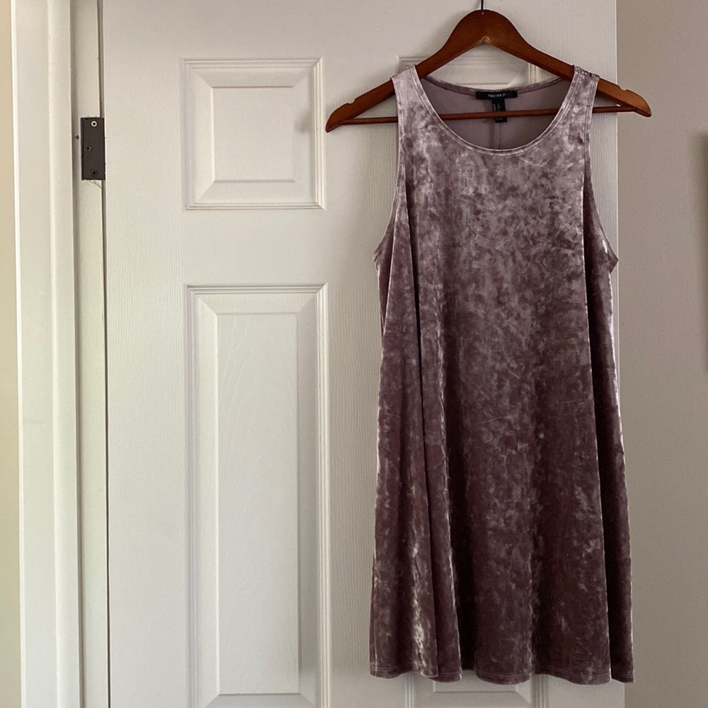 Forever 21 - Blush Pink Crushed Velvet Dress